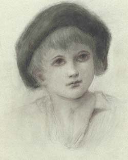 Portrait of a Child in a Close Fitting Cap