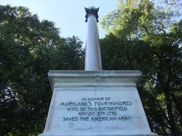 Monument in honor of Maryland Four Hundred