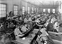 Umbrella factory in Baltimore ca. 1925