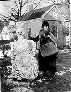 Woman with Snowman