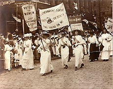 Marching for Women's Suffrage